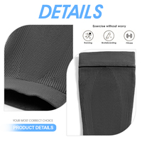 Chaussettes de compression unisexes en tricot solide avec logo personnalisé, 15-20 mmHg, pour les sports de plein air quotidiens, avec bord antidérapant