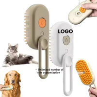 Brosse à poils rechargeable OEMODM 3 en 1 pour animaux de compagnie, brosse à vapeur pour chiens et chats, peigne de massage avec poignée, brosse à vapeur pour animaux de compagnie