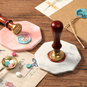 Octagon Wax Seal Makers Mat DIY Craft Adhesivo Herramientas de encerado Marbling Pad Cera Sellado Sello Placa-Colección de <span class=keywords><strong>sellos</strong></span> todo en uno - Product Image 3