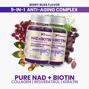 OEM ODM Nad <span class=keywords><strong>Biotin</strong></span> Gummies ile kollajen, resverodm l, Berberine, çinko, saç, cilt, çivi ve eklem takviyesi için K2 & D3 vitamini - Product Image 5