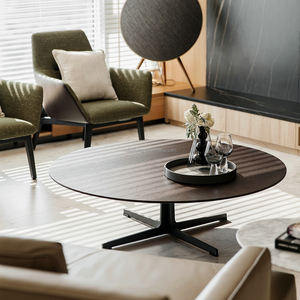 Mesa de centro redonda de madera de roble ahumado de estilo moderno para sala de estar y dormitorio del vestíbulo del hotel <span class=keywords><strong>Suite</strong></span> - Product Image 5