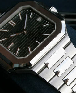 OEM 남성용 맞춤 로고 스테인리스 스틸 브레이슬릿 브러시드 케이스 사파이어 크리스탈 전면 부착 마커 9015 기계식 시계 - Product Image 5