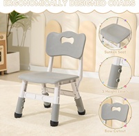 SINKIPA Table d'étude multifonctionnelle ergonomique moderne en plastique avec 4 chaises, hauteur réglable, bureau de dessin, bureau à domicile