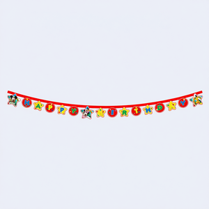 Striscione di Carta 'Buon Compleanno' con Mickey Mouse, 2,2M, Decorazione per Feste, Confezione da 2 Pezzi - Product Image 3