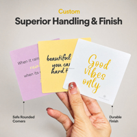 Cartes d'affirmation personnalisées pour l'amour-propre, cartes d'inspiration positive quotidiennes pour femmes, cadeau de soins personnels, jeu de cartes de pleine conscience