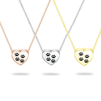 Bijoux de crémation pour animaux de compagnie pour les cendres pendentif empreinte de patte coeur urne collier mémorial souvenir bijoux pour animaux de compagnie chien chat cendres