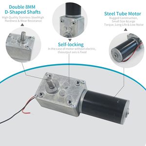 <span class=keywords><strong>Motore</strong></span> DC a spazzole con riduttore a vite senza fine turbo personalizzato 24V a basso numero di giri <span class=keywords><strong>per</strong></span> serratura intelligente - Product Image 3