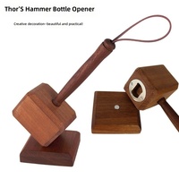 Ouvre-bouteille en bois Marteau de Thor à lévitation magnétique, décoration de bureau flottante, nouveau style chinois créatif, ouvre-bière et vin pour la maison