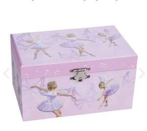 Caja Musical de Ballet Rectangular Giratoria con Cerradura de Llave, Estuche Portátil de Viaje para Guardar Joyas, Regalo de Cumpleaños para Collares, Pulseras y Pendientes - Product Image 1