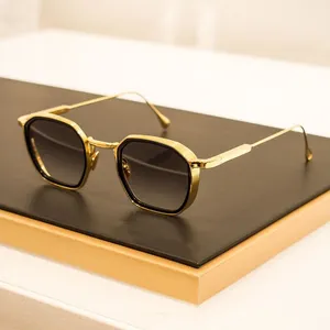 FW modische Luxusmarke Designer TR90 Metallrahmen-Sonnenbrillen stilvoll Vintage hochwertige Damen-Homansonnenbrille individuelles Logo