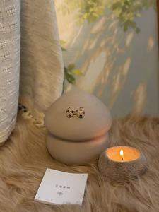 Urna Conmemorativa Ecológica Hecha a Mano de Cerámica con Forma de Casa de Hongos, Hermética, para Guardar Cenizas y Pelo de Mascotas, para Funerales de Perros y Gatos - Product Image 5