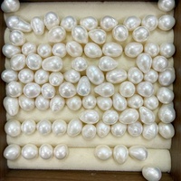 Perles de culture d'eau douce baroques Edison de qualité AAA, blanches, 9-10 mm, à fort lustre, finition métallique, pour la création de bijoux