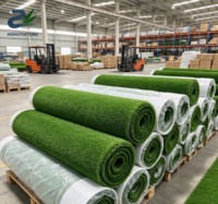 Gazon artificiel Hong Yueyong, herbe synthétique en plastique, hauteur de pile 20mm/10mm/40mm pour basketball, football, usage extérieur, PP+PE, option 45mm