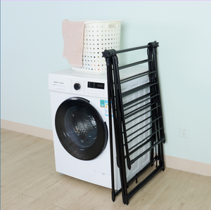New Arrival Thép Hiện Đại 14M Móc Khô Khô Quần Áo Giá Có Thể Gập Lại Đứng Quần Áo Khô Giá Gấp Trong Nhà Kệ - Product Image 2