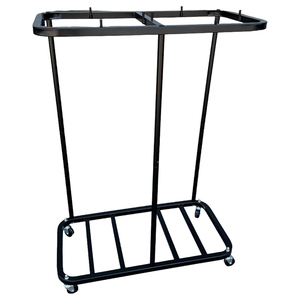 Porte-sac à feuilles grises JH-Mech Porte-sac <span class=keywords><strong>poubelle</strong></span> indestructible en acier au carbone de qualité supérieure <span class=keywords><strong>sur</strong></span> roulettes - Product Image 2