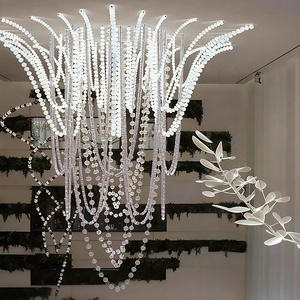 Lustre VH Factory Direct personnalisé, luxe léger, collier de perles, lampes LED créatives pour hôtel, duplex, <span class=keywords><strong>hall</strong></span>, villa - Product Image 3