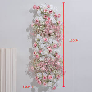 Rangées de fleurs artificielles en forme de boule de roses pour la décoration de table de mariage, arche de fond de mariage, chemin de table floral artificiel - Product Image 6