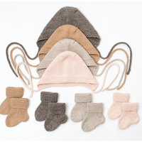 Cachemire nouveau-né bébé tricot Bonnet et bottes chaussettes mongolie intérieure enfants décontracté unisexe enfants chaussettes 100% cachemire tricoté
