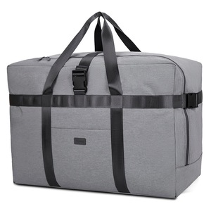 Travel Carry On Bag Foldable <b>Luggage</b> Organizer Gray Unisex Trip Use <b>Soft</b> Handle - Product Image 5