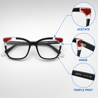 Montures de lunettes œil-de-chat vintage, en acétate fait main, lunettes optiques rétro pour femmes HG8705-4