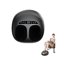 Masseur de pieds OEM à air comprimé, 2 niveaux de chaleur, rouleaux de pétrissage, Gua Sha, minuterie, pour la circulation sanguine et le soulagement de la douleur