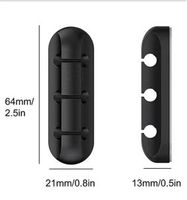 Ensemble de clips de bureau en silicone Support de gestion de cravate de données polyvalent Organisateur de cordon Clips de câble