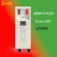 Système de batterie hybride empilable AC LiFePO4 avec protection IP65, communication CAN, 51,2 V pour appareils électroménagers