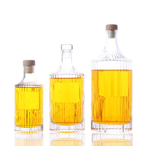Vente en gros 250ml 500ml 1000ml Bouteilles en verre vides rondes pour présentateur <span class=keywords><strong>de</strong></span> vodka whisky gin tequila brandy <span class=keywords><strong>rhum</strong></span> - Product Image 2