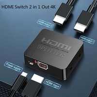 SYONG 4K 1 entrée 2 sorties pour répartiteur HDMI 1.4 Plug-and-Play Audio Vidéo pour Moniteurs/Écrans Multiples Compatible Ordinateur Portable et Boîtier TV