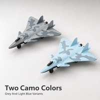 Modèle de chasseur en alliage pour enfants, avion militaire moulé sous pression avec fonction de recul à inertie, coffret cadeau pour garçons et filles