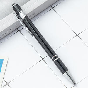 قلم حبر جاف 2 في 1 قابل للسحب مع رأس ، قلم حبر أسود معدني - Product Image 4