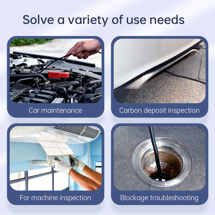 4.3Inch Screen Rigid Sewer Borescope Portable Video Scope Building Inspect Industrial Automotive Pipe HD Endoscope Camera System