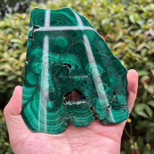 <span class=keywords><strong>Lastra</strong></span> <span class=keywords><strong>di</strong></span> <span class=keywords><strong>cristallo</strong></span> minerale del campione della fetta della Malachite lucidata grezza naturale all'ingrosso per la decorazione - Product Image 6