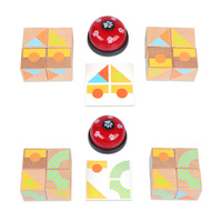 Jeu de puzzle en bois avec blocs à emboîter, jouet éducatif avec blocs de construction colorés pour enfants de 6 ans et plus