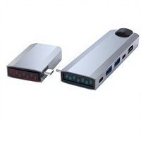 Station d'accueil Type-C 9-en-1 OEM haute vitesse 5 Gbps avec prise en charge 4K 2.1 en alliage d'aluminium à aspiration magnétique