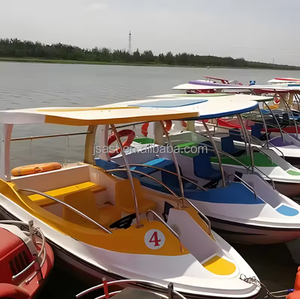 Chine <span class=keywords><strong>Grand</strong></span> équipement de <span class=keywords><strong>parc</strong></span> d'attractions aquatique Petit bateau Jeux 4 places Pédalo offshore électrique à vendre - Product Image 6