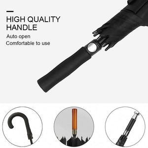Parapluie promotionnel de marque avec poignée chauffante, parapluie d'hôtel pour hommes avec tissu imperméable - Product Image 4