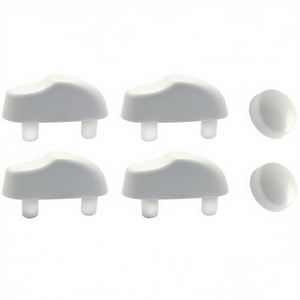 Kit de parachoques para asiento, 4 piezas con 2 tapas para asientos de inodoro, color blanco - Product Image 3