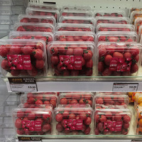 Boîte d'emballage en plastique transparente pour fruits, 125g, 250g, 500g, pour fruits, baies, fraises, myrtilles, conteneur à clapet avec trous