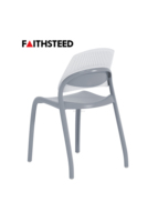Chaise de bistrot moderne en PP, dossier ergonomique en forme d'aile, chaise de salle à manger en plastique empilable, pour restaurant, hôtel, restauration