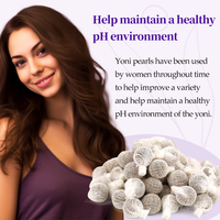 Aromlife Perles Yoni Naturelles Originales aux Herbes 3-en-1 Tampon Intime Kit de Nettoyage Féminin Premium Portable avec Applicateur