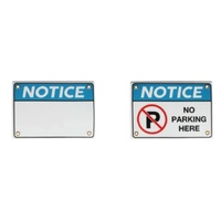 Panneau de signalisation en métal personnalisé « Interdiction de stationnement » avec un cercle rouge et un symbole P ; pour allées, garages et utilisation extérieure