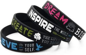 Pulseras de Silicona Inspiradoras con Frases Motivadoras, No Tóxicas, Ecológicas, Todo Es Posible para los Sueños de Éxito - Product Image 4