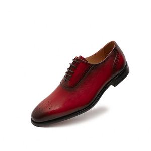 Chaussures de travail formelles en cuir véritable à lacets anti-odeurs pour hommes - Product Image 6