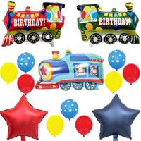 Ensemble de ballons en feuille sur le thème des véhicules (Voiture, Avion, Excavatrice, Camion de pompiers) pour Anniversaire, Halloween, Nouvel An, Fête pour adolescents