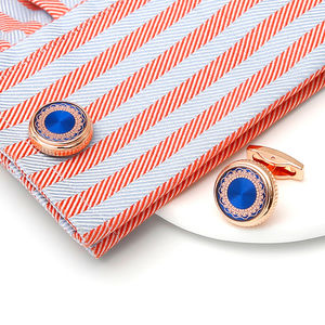 Nuevos Productos, Regalo de Boda, Oro Real de 18K, Color Oro Rosa, Joyería Vintage Personalizada, Gemelos para Hombre - Product Image 4