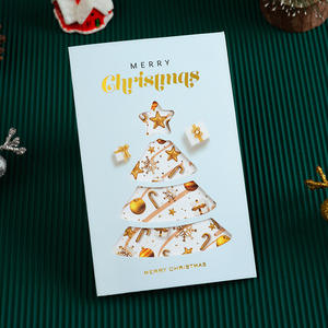 Ensemble <span class=keywords><strong>de</strong></span> petites cartes <span class=keywords><strong>de</strong></span> bénédiction <span class=keywords><strong>de</strong></span> dessin animé <span class=keywords><strong>de</strong></span> Noël créatif avec cadeau <span class=keywords><strong>de</strong></span> Noël <span class=keywords><strong>de</strong></span> voeux stéréo bronzant et <span class=keywords><strong>enveloppe</strong></span> auto-adhésive - Product Image 6