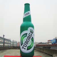 Modèle de bouteille de bière géante gonflable en tissu Oxford personnalisé, bouteille gonflable avec impression de logo pour la promotion publicitaire de la marque
