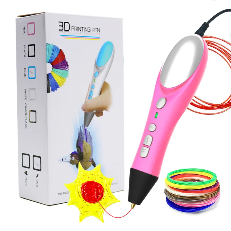 Penna 3d 3d penna per stampante fai da te penne da disegno stampa 3d ideale per bambini con filamento abs/pla giocattoli regalo di compleanno di natale