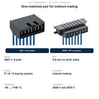 Connecteur de raccordement RAST 5 Tab Header 3647-1 haute température 150°C IDC 23, 4, 5, 6, 7, 8 broches, pas de 5,0 mm, pour appareils électroménagers, 250V 10,5A PA